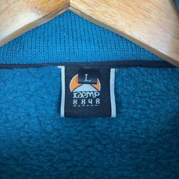 Kaemp 8848?Mountain Equipments Full?Zip Fleece Sweater Teal Blue Large - Picture 3 of 4